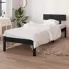 Image de vidaXL Cadre de lit sans matelas noir bois massif 90x200 cm