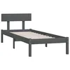 Image de vidaXL Cadre de lit sans matelas gris bois massif 100x200 cm