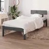 Image de vidaXL Cadre de lit sans matelas gris bois massif 100x200 cm