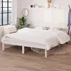 Image de vidaXL Cadre de lit sans matelas blanc bois de pin massif