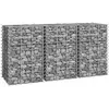 Image de vidaXL Lits surélevés en gabion 3 pcs 30x30x50 cm Fer