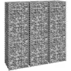 Image de vidaXL Lits surélevés en gabion 3 pcs 30x30x100 cm Fer