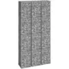 Image de vidaXL Lits surélevés en gabion 3 pcs 30x30x200 cm Fer