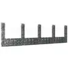 Image de vidaXL Panier de gabion en forme de U avec 5 poteaux Fer 500x20x150 cm