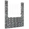Image de vidaXL Panier de gabion en forme de U avec 2 poteaux Fer 140x20x200 cm