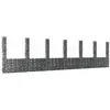 Image de vidaXL Panier de gabion en forme de U avec 7 poteaux Fer 740x20x200 cm