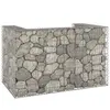 Image de vidaXL Mur en gabion pour poubelles Acier galvanisé 180x100x110 cm