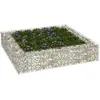 Image de vidaXL Lit surélevé à gabion Acier galvanisé 100x100x20 cm