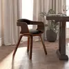 Image de vidaXL Chaise à manger Noir Bois courbé et similicuir
