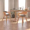 Image de vidaXL Chaise à manger lot de 2 gris clair bois courbé et tissu
