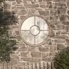 Image de vidaXL Miroir de jardin Sable 40x4 cm Fer Rond utilisation extérieure