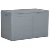 Image de vidaXL Boîte de rangement de jardin 180 L Gris PP aspect bois