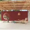 Image de vidaXL Auvent latéral rétractable de patio 200x600 cm Rouge
