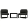 Image de vidaXL 3-delige Loungeset met kussens aluminium antracietkleurig