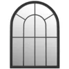 Image de vidaXL Miroir Décoratif de Salon Décoration de Salle de Séjour Miroir Mural Suspendu Noir 60x45 cm Fer pour Utilisation à l'Intérieur