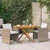 Image de vidaXL Ensemble à manger de jardin 3 pcs avec coussins Beige