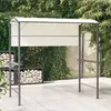 Image de vidaXL Belvédère avec toit 220x110x200 cm Crème