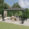 Image de vidaXL Tonnelle avec parois et toit double 3x4 m Anthracite