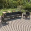 Image de vidaXL Salon de jardin 6 pcs avec coussins résine tressée gris