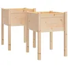 Image de vidaXL Lot de 2 jardinières de jardin 50 x 50 x 70 cm en bois massif de pin