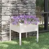 Image de vidaXL Jardinière blanc 70x70x70 cm bois de pin massif