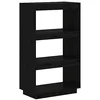 Image de Bibliothèque/Cloison Noir 60x35x103 cm Bois de pin massif
