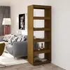Image de vidaXL Bibliothèque/Séparateur de pièce Marron miel 60x35x167 cm Pin