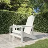 Image de vidaXL Chaise Adirondack de jardin PEHD Blanc