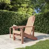 Image de vidaXL Chaise Adirondack de jardin PEHD marron