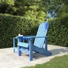 Image de vidaXL Chaise Adirondack de jardin PEHD bleu marine