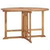 Image de vidaXL Table de jardin pliante Ø110 x 75 cm en teck massif