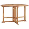 Image de vidaXL Table à dîner de jardin pliable Ø110x75 cm Bois massif de teck