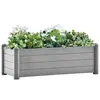 Image de vidaXL Lit surélevé de jardin PP Gris pierre 100x43x35 cm