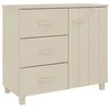 Image de vidaXL Buffet Meuble en pin massif marron miel 90 x 40 x 80 cm