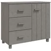 Image de vidaXL Buffet Meuble gris clair 90 x 40 x 80 cm en pin massif