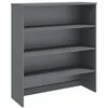 Image de vidaXL Étagère pour buffet gris foncé 90 x 30 x 100 cm en bois de pin