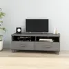 Image de vidaXL Meuble TV HAMAR Gris clair 106x40x40 cm Bois massif de pin