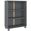 Image de vidaXL Bibliothèque HAMAR Gris foncé 85x35x112 cm Bois de pin massif