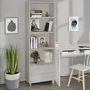 Image de vidaXL Buffet HAMAR Blanc 60x35x180 cm Bois de pin massif