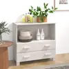 Image de vidaXL Buffet HAMAR Blanc 85x35x80 cm Bois massif de pin