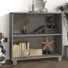 Image de vidaXL Buffet HAMAR Gris clair 85x35x80 cm Bois massif de pin