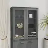 Image de vidaXL Dessus de buffet HAMAR Gris foncé 85x35x100 cm Bois de pin