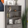 Image de vidaXL Dessus de buffet HAMAR Gris clair 85x35x100 cm Bois de pin