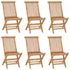 Image de vidaXL Chaises pliables de jardin lot de 6 Bois de teck solide