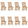 Image de vidaXL Chaises pliables de jardin lot de 8 Bois de teck solide