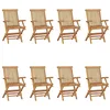 Image de vidaXL Chaises pliables de jardin lot de 8 Bois de teck solide