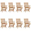 Image de vidaXL Chaises pliables de jardin lot de 8 Bois de teck solide