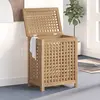 Image de vidaXL Bac à linge 50x35x60 cm bois de teck massif