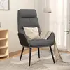 Image de vidaXL Chaise de relaxation Gris clair Tissu