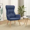 Image de vidaXL Chaise de relaxation Bleu Tissu